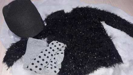 Pulóvrik+ klobúk, h&m,104