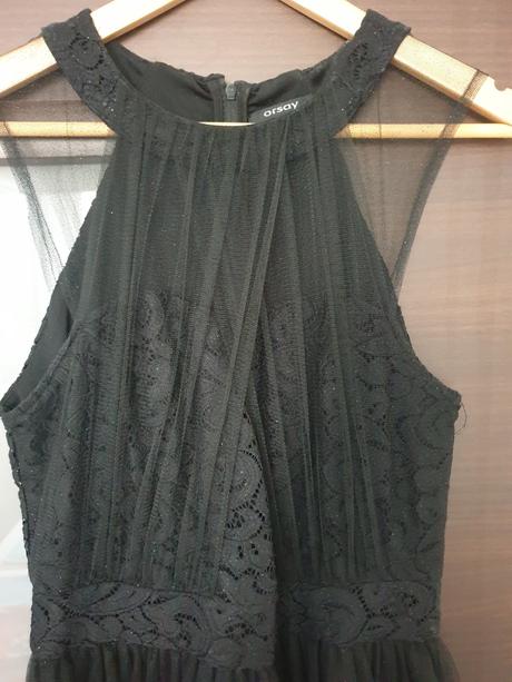Tylové šaty s čipkou, orsay,40