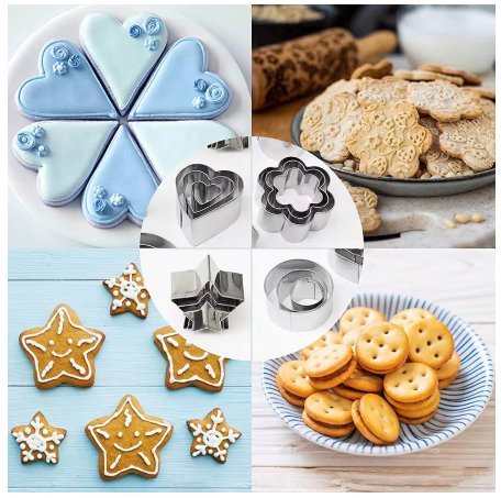 30 kusové balenie vykrajovačiek na koláče, 