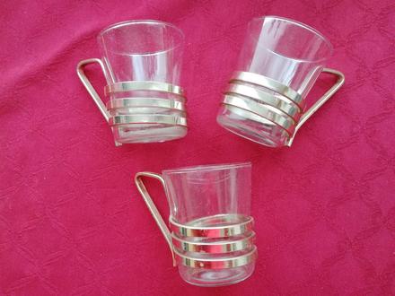 Retro sklenené poháre,