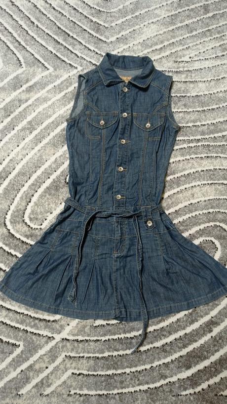 Dámske rifľové šaty, s