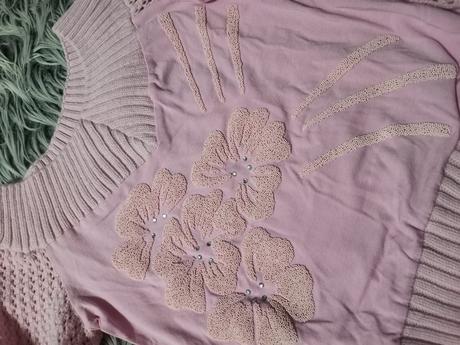 Ružový pulover, xs