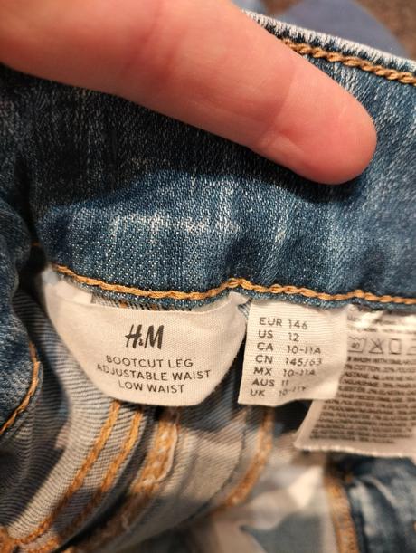 Dievčenské džíny, h&m,146