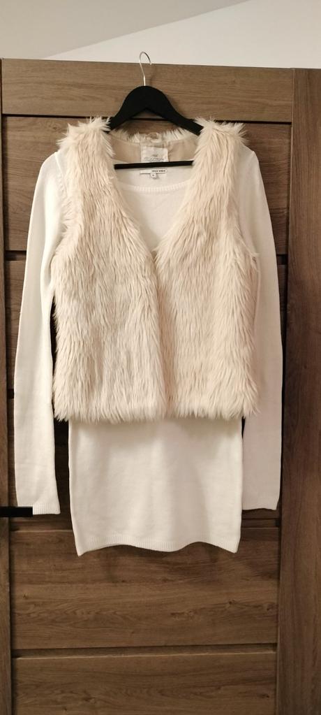 Kožušinová vesta, h&m,s