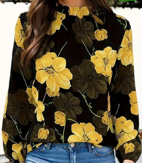 Blúzka s kvetinovou potlačou, xl