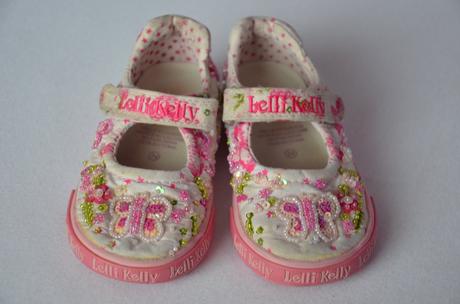Flitríkové plátenné topánočky lelli kelly, 24