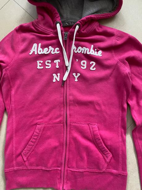 Ružová mikina, abercrombie&fitch,s