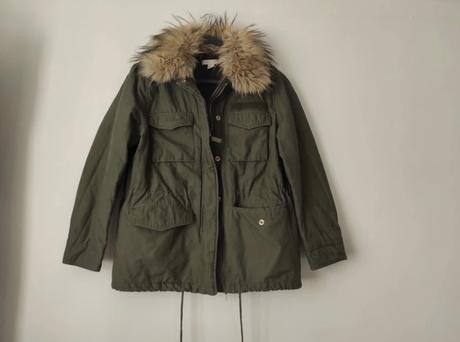 Bunda s kožušinou, h&m,xl