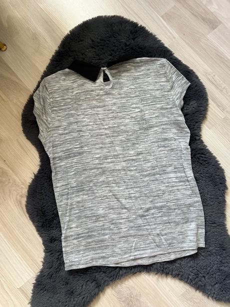 Svetrikove tricko s golierom sive cierne primark, primark,xs