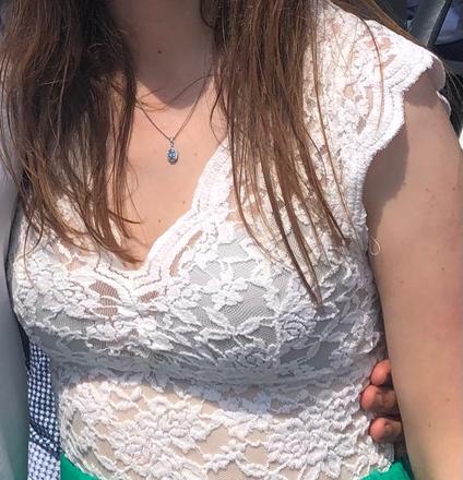 Bledý čipkovaný top zara, xs/s, zara,xs