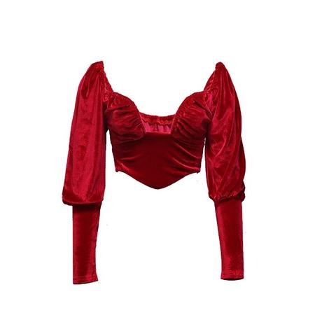 Zamatovy crop top, m