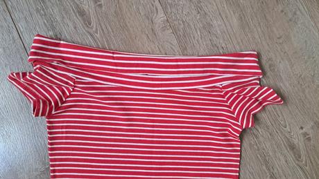 Červené pásikavé šaty, terranova,m