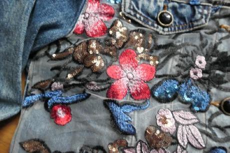 Desigual original nadherna, vysivana riflovka s/m, desigual,38