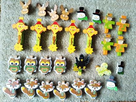 Rôzne malé štipčeky,