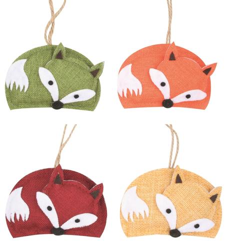 Líška na zavesenie textilná 9cm,