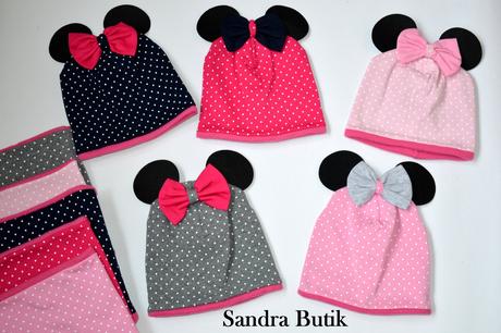 Súpravička minnie čiapočka s nákrčníkom zateplená, 86 - 128