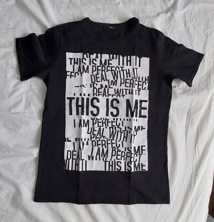 Tričko - čierne s potlačou, 146