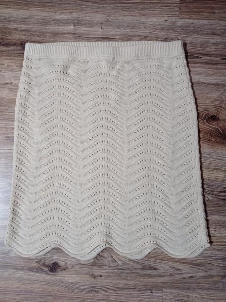 Štýlová pletená tehotenská sukňa, h&m,l