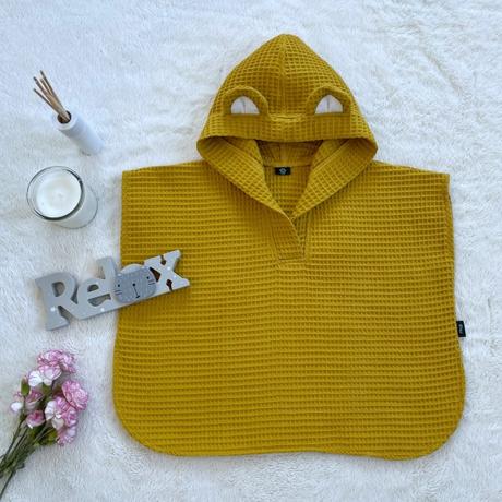 Detské pončo (osuška) s kapucňou a uškami,