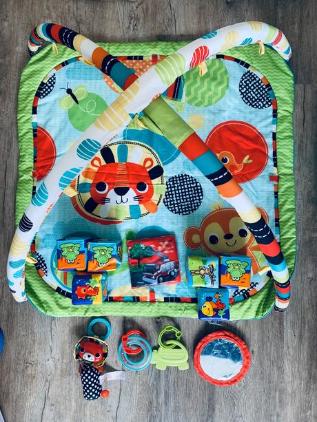 Hracia deka bright starts + hračky do vody, 