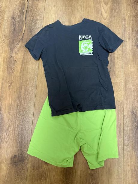 Pyzama kratky rukav 5ks, h&m,146