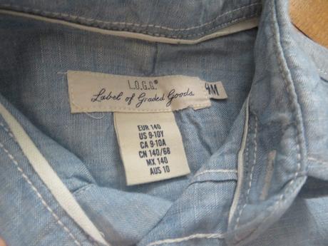 Košeľa s dlhým rukávom, h&m,140