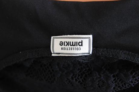 Čierny čipkovaný body top, pimkie, l