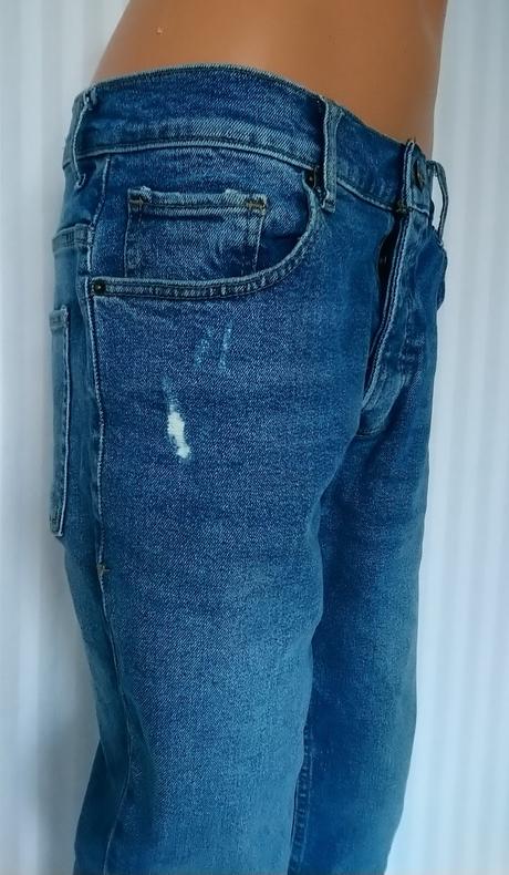 Modré elastické rifle skinny denim 34r op 88 cm, denim co,l