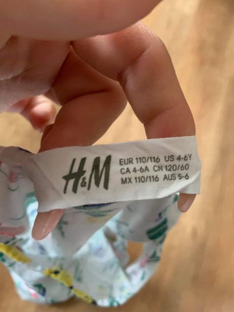 Dievčenské šaty, h&m,110