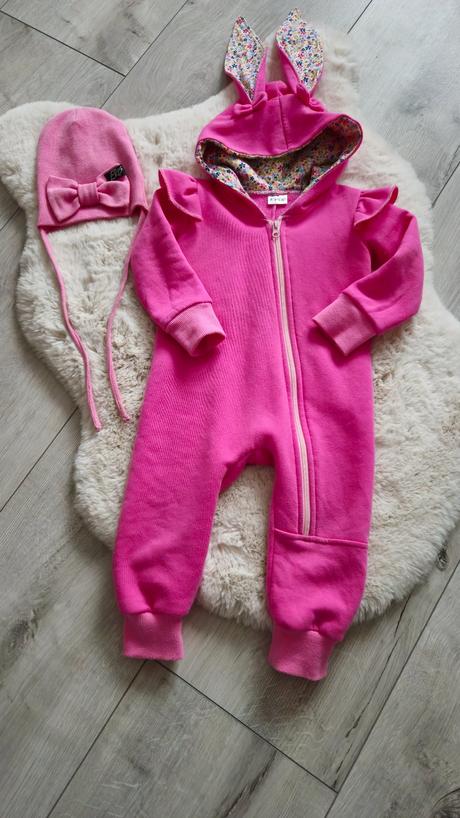 Prechodný oteplenie bavlnený overal s ušami, 86