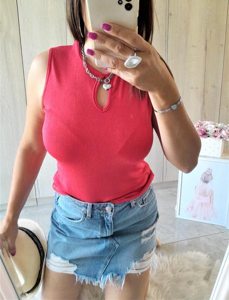 Koralové tričko-s/m, s