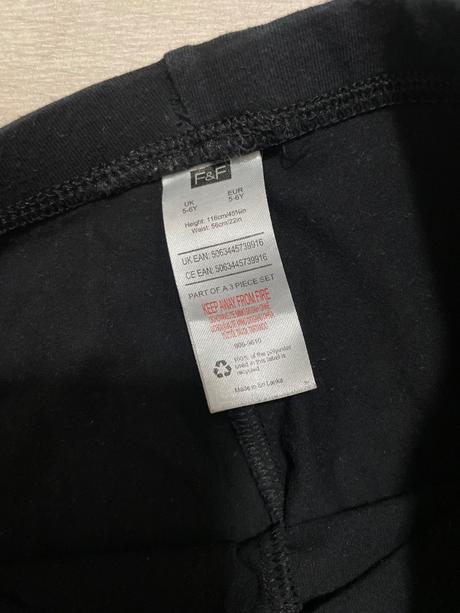 3 pack čiernych legíniek, f&f,110