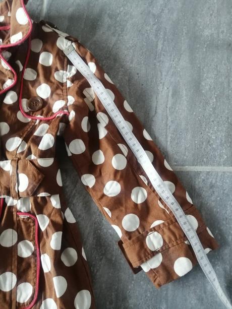 Bodkovaný kabátik next v116, 5-6 r., next,116