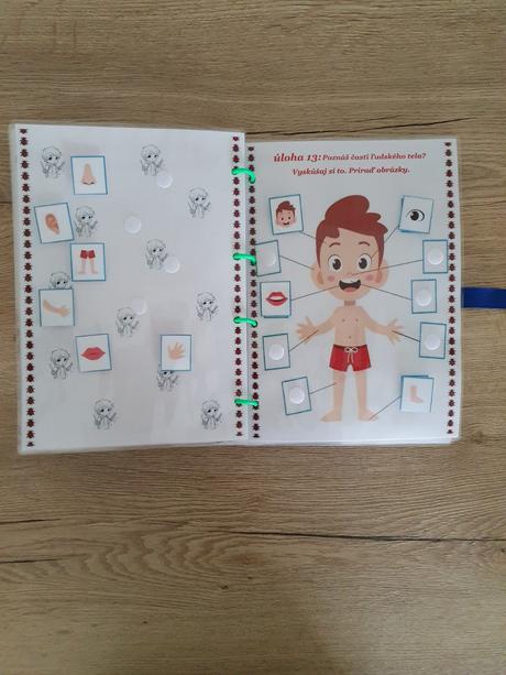 Pracovný zošit na suchy zips chlapček od 1,5 roka,