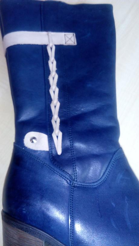 Kožené čižmy s aplikáciou nenosené zn. konopka, 38