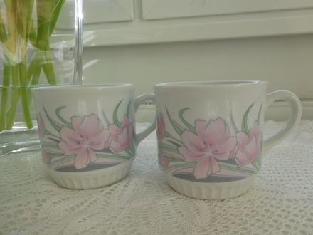 Šálka retro veľká 2 kusy, porcelán, 