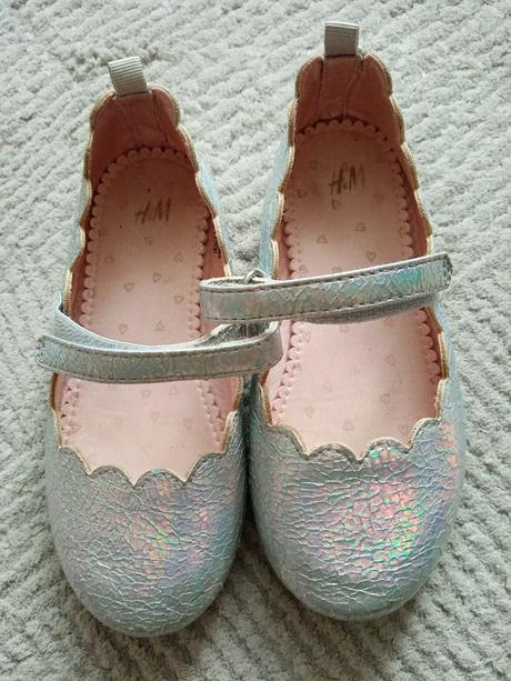Trblietavé strieborné sandalky h&m vel. 27, h&m,27
