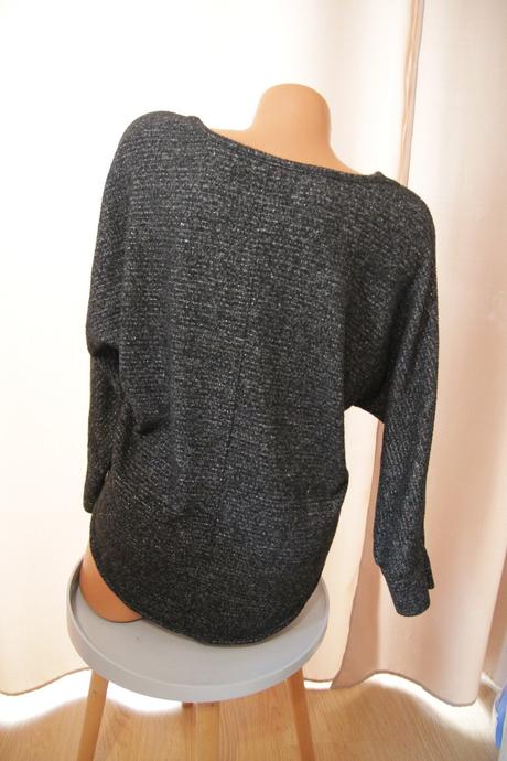 Šedo čierny pletený sveter, m/l, m