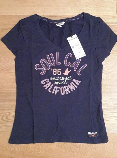 Modré tričko s nápisom soul cal (xs), xs