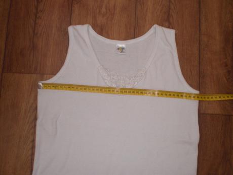 Biele bavlnené tielko s s čipkou top stav, s