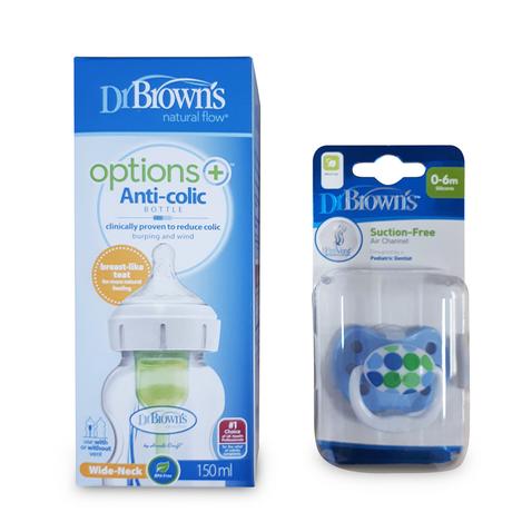 Dr.browns wb51600 fľaša options+ 150ml + cumlík 0-, 
