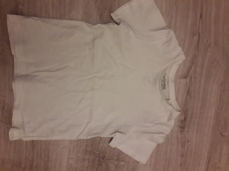 Biele tričká krátky rukáv - 5 ks, 104