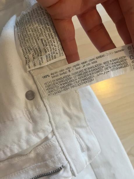 Biele zara siroke rifle bavlnene xl, zara,xl