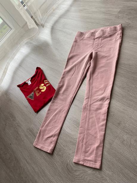 Ružové nohavice, h&m,140