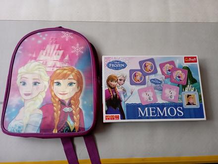 Frozen ruksak + pexeso,