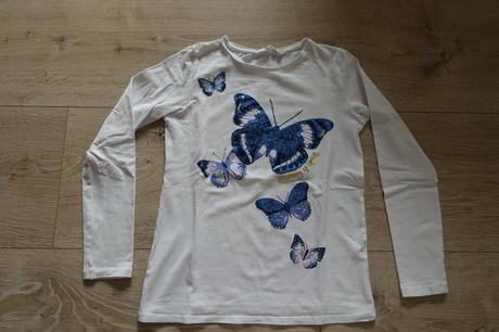 Tričko s motýlikmi, h&m,134