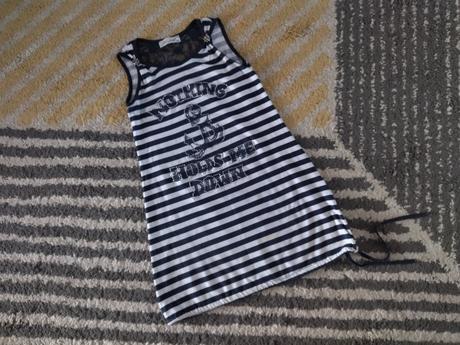 Pásikavé predĺžené tričko 152/158, 152