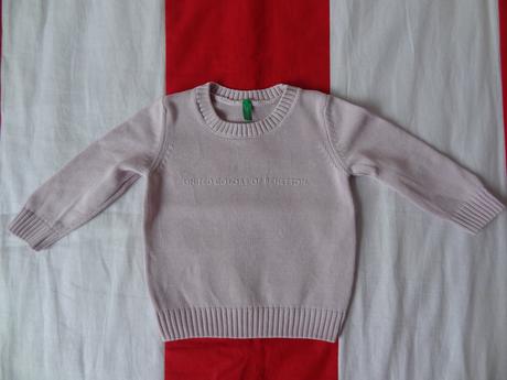 Bledoružový svetrík, benetton,80