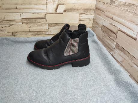 Rieker 40 - dámske čierne zateplené topánky 2, rieker,40