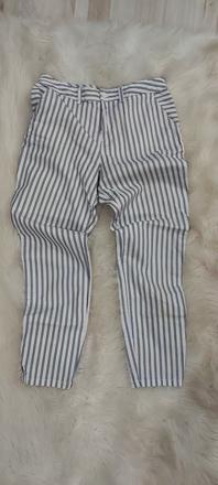 Biele nohavice s pásikmi, m